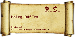 Meleg Dóra névjegykártya