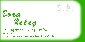 dora meleg business card